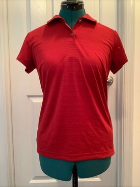 Adidas Women’s Red Polo Golf Shirt Climalite Sm NWT